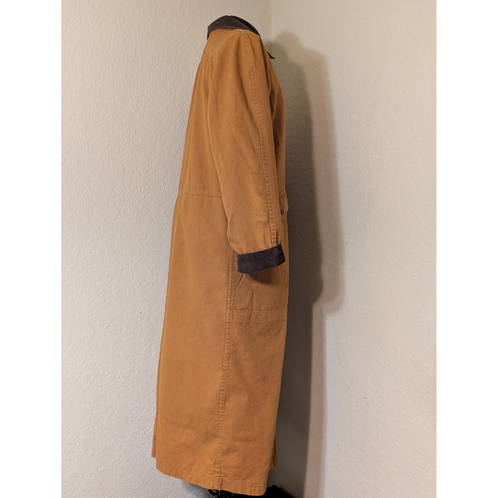 L.L. Bean Womens Small Vintage Made in USA Canvas Long Barn Coat Brown AQ41 - Picture 8 of 13